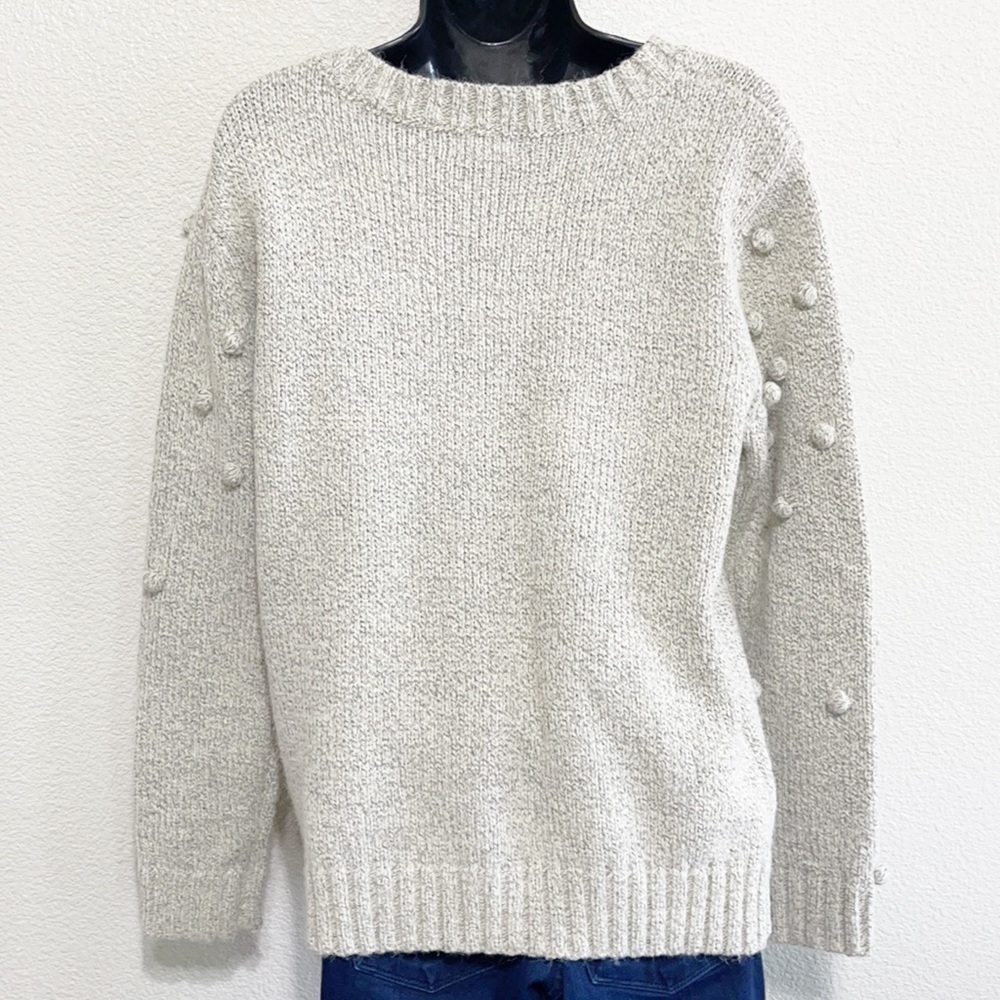 All:Row Grey Pom Pom Sweater Size S - Picture 3 of 10